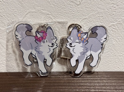 花冠アクキーピンク