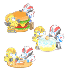 小さなスモスクとバンブルビー　シール3種セット