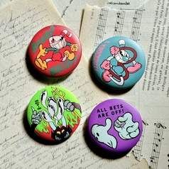 Cuphead pin badge set (4pins)
