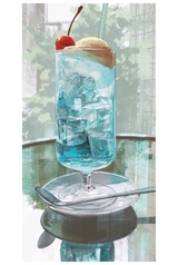 クリームソーダ青　ポストカード