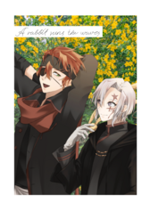 A rabbit runs the waves