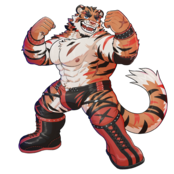 虎レスラーアクスタ&ステッカー