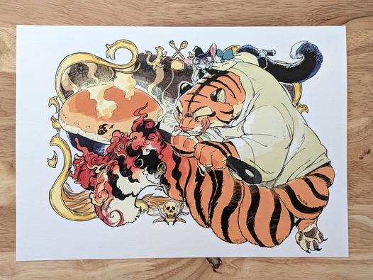 A4アートプリント【転遷の食材】