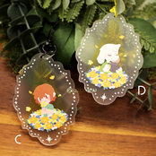 バターカップの花アクリルキーホルダー