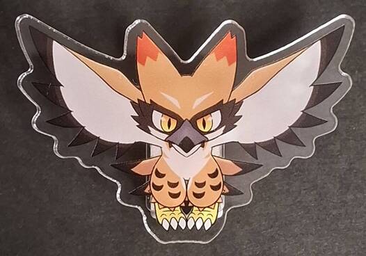 アロ：わしづかみアクリルバッジ