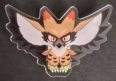 アロ：わしづかみアクリルバッジ