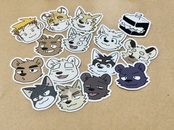 キャラ顔ステッカー