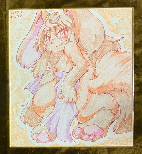 スフレ色紙／湯上がり姿2