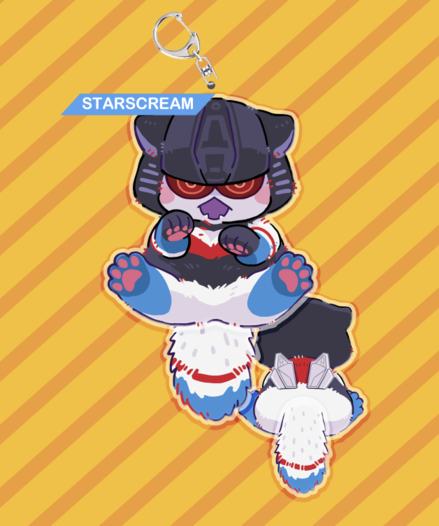 揺れるしっぽアクリルチャームStarscream