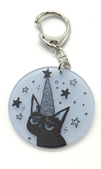 ツノ猫アクリルキーホルダー