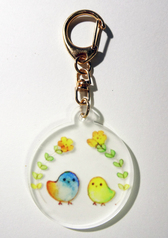 小鳥さんのアクリルキーホルダー