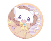 缶バッジ マスティ(ハンドルネームとおやすみ)