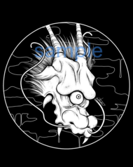 半分龍ステッカー